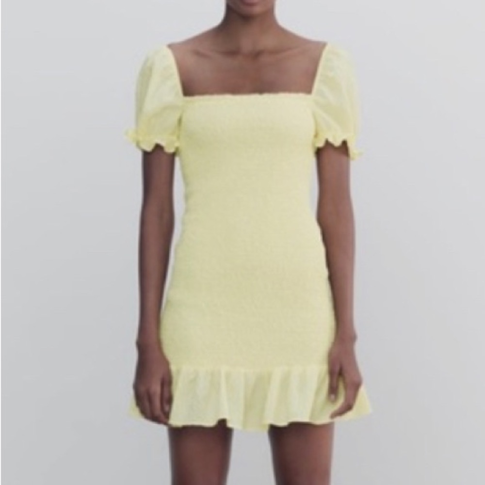 Yellow Zara Mini Dress